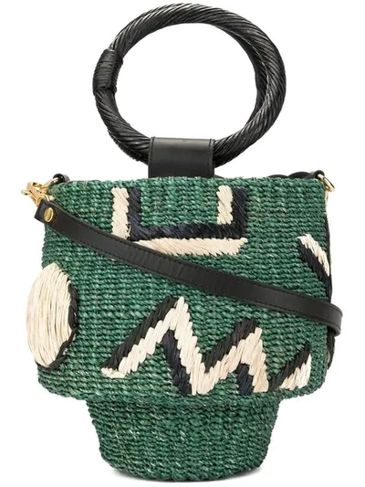 Aranaz Geo Bucket Bag In Arz.green