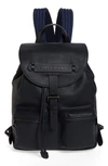 Longchamp Small 3d Leather Backpack In Midnight Blue