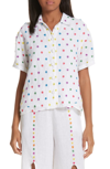 ALL THINGS MOCHI NORA EMBROIDERED LINEN SHIRT,NOR2302