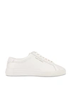 Saint Laurent Andy Low-top Leather Sneakers In White