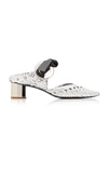 PROENZA SCHOULER GROMMET-DETAILED WOVEN LEATHER MULES,PS32046A