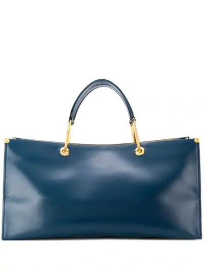 Marni Large Tote Bag In Blue