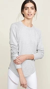 Splits59 Warm Up Curved Hem Sweatshirt In Heather Grey