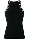 BALMAIN BUTTON DETAIL TANK TOP