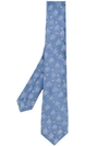 KITON KITON 方块图案领带 - 蓝色