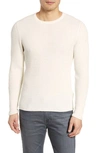 Billy Reid Regular Fit Waffle Crewneck Pullover In White