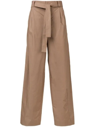 Maison Flaneur Wide-legged Trousers - 棕色 In Brown