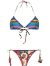 ANJUNA ANJUNA EMBROIDERED PATTERN BIKINI - 蓝色