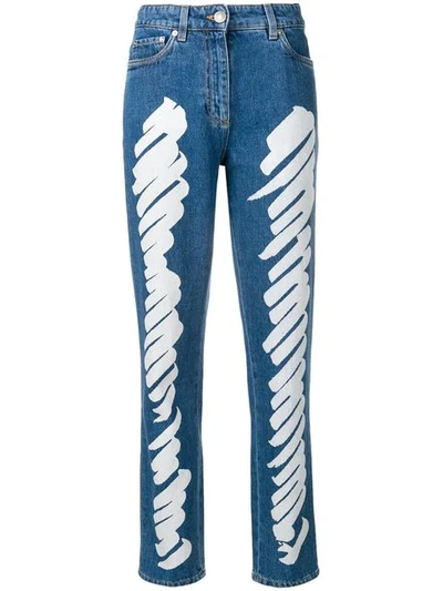 Moschino Brush Stroke Boyfriend Jeans - 蓝色 In Blue