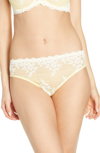 Wacoal High Cut Briefs In Pale Banana/ White Alyssum
