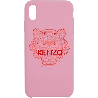 Kenzo Pink & Red Tiger Iphone X+ Case In Rosa