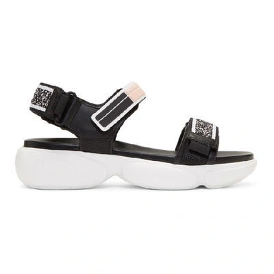 Prada Cloudbust Sandals With Knit Inserts - 黑色 In Black