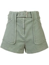 DEREK LAM 10 CROSBY BELTED STRETCH CHINO SHORT