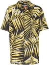 DOUBLE RAINBOUU PALM-PRINT COTTON HAWAIIAN SHIRT