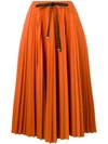 FENDI FENDI GONNA PLEATED SKIRT - 橘色