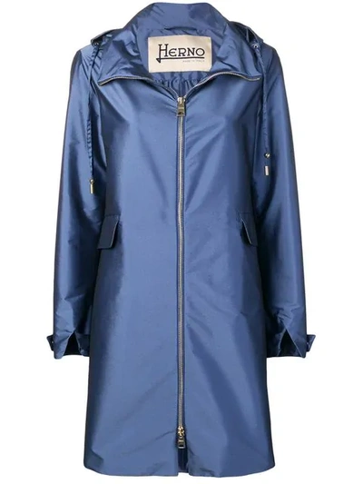 Herno Raincoat In Blue