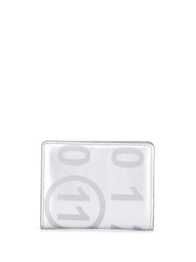 Maison Margiela Numbers Print Small Wallet In Silver