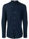 Drumohr Long-sleeve Fitted Shirt In Blue