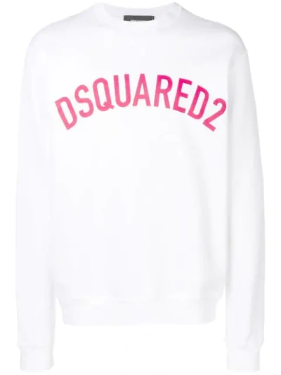Dsquared2 Logo印花套头衫 - 白色 In White