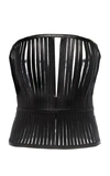 BALMAIN CUTOUT LEATHER CORSET,742389