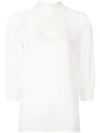 GIVENCHY GIVENCHY SEMI-SHEER FLUID BLOUSE - 白色