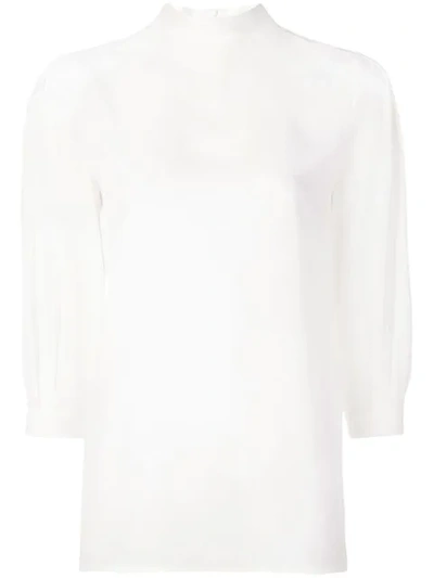 Givenchy Semi-sheer Fluid Blouse - 白色 In White