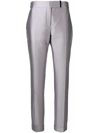 Tom Ford High Rise Straight Trousers In Grey