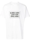 BURBERRY BURBERRY LOGO PRINT OVERSIZED T-SHIRT - 白色