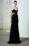 ALEX PERRY GUNNER-SEQUIN AND SATIN STRAPLESS GOWN,D588