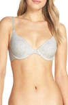 On Gossamer Cabana Cotton Blend Convertible Underwire Bra In Heather Grey