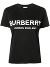 BURBERRY BURBERRY LOGO印花全棉T恤 - 黑色