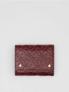 BURBERRY Small Monogram Leather Folding Wallet