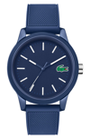 Lacoste 12.12 Rubber Strap Watch, 42mm In Blue