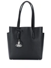 VIVIENNE WESTWOOD ANGLOMANIA LOGO CHARM TOTE