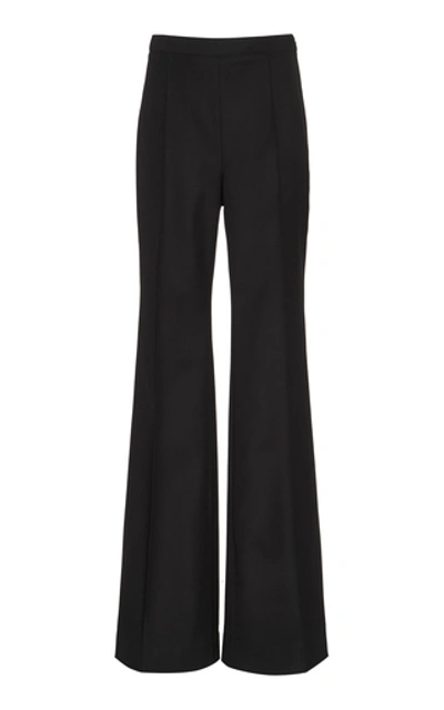 Andrew Gn Wool Flared Trousers In Black