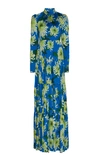 ANDREW GN FLORAL PRINT SATIN GOWN,741682