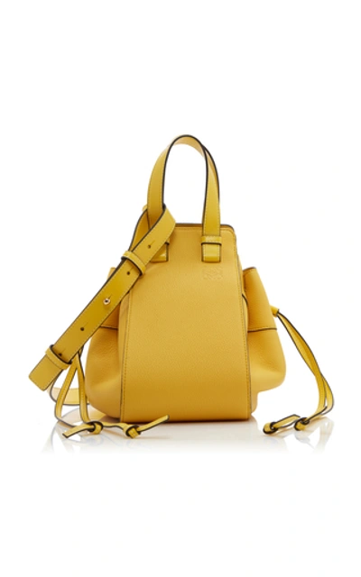 Loewe Hammock Small Leather Bag In Yellow