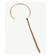 LOEWE NAIL CHOKER LEATHER AND GOLD-TONED NECKLACE