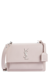 Saint Laurent Medium Sunset Grained Leather Shoulder Bag - Pink In Rose Poudre