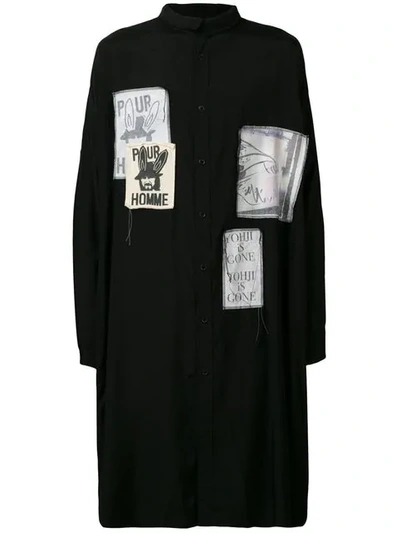 Yohji Yamamoto Patchwork Shirt In Black