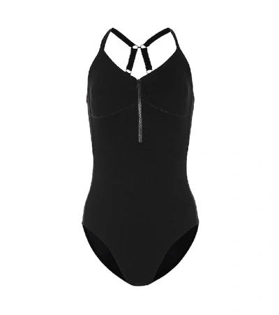 Lndr Zip-up Swimsuit In Black