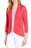 Tommy Bahama Lea Linen Cardigan In Paradise Pink