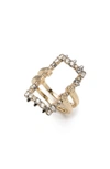 ALEXIS BITTAR ELEMENTS CRYSTAL ENCRUSTED RING,AB00R1046