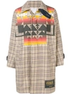 SACAI PENDLETON PRINT CHECKED COAT