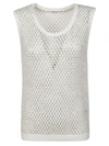 ERMANNO SCERVINO PERFORATED TANK TOP,10863954