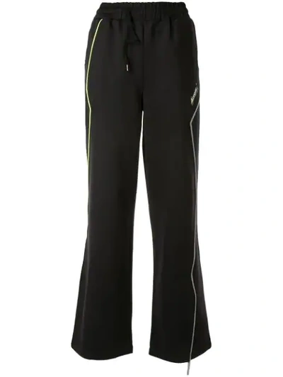 Ader Error Wide Leg Track Trousers In Black