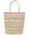 Sensi Studio Striped Woven Tote In Neutrals