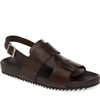 Grenson Wiley Leather Sandals In Brown Hand Painted