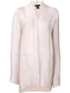 Avant Toi Plissé Cardigan In Neutrals