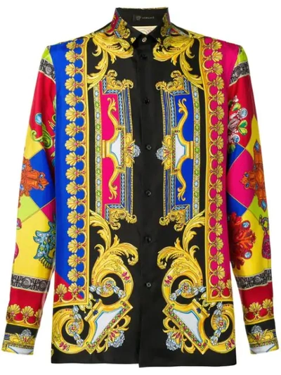 Versace Baroque Print Shirt In Multicolor